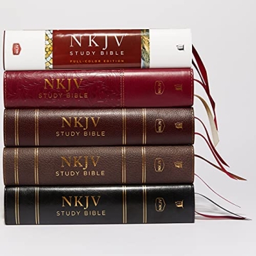 NKJV Study Bible, Leathersoft, Black, Full-Color, Thumb Indexed, Comfort Print: The Complete Resource for Studying God’s Word