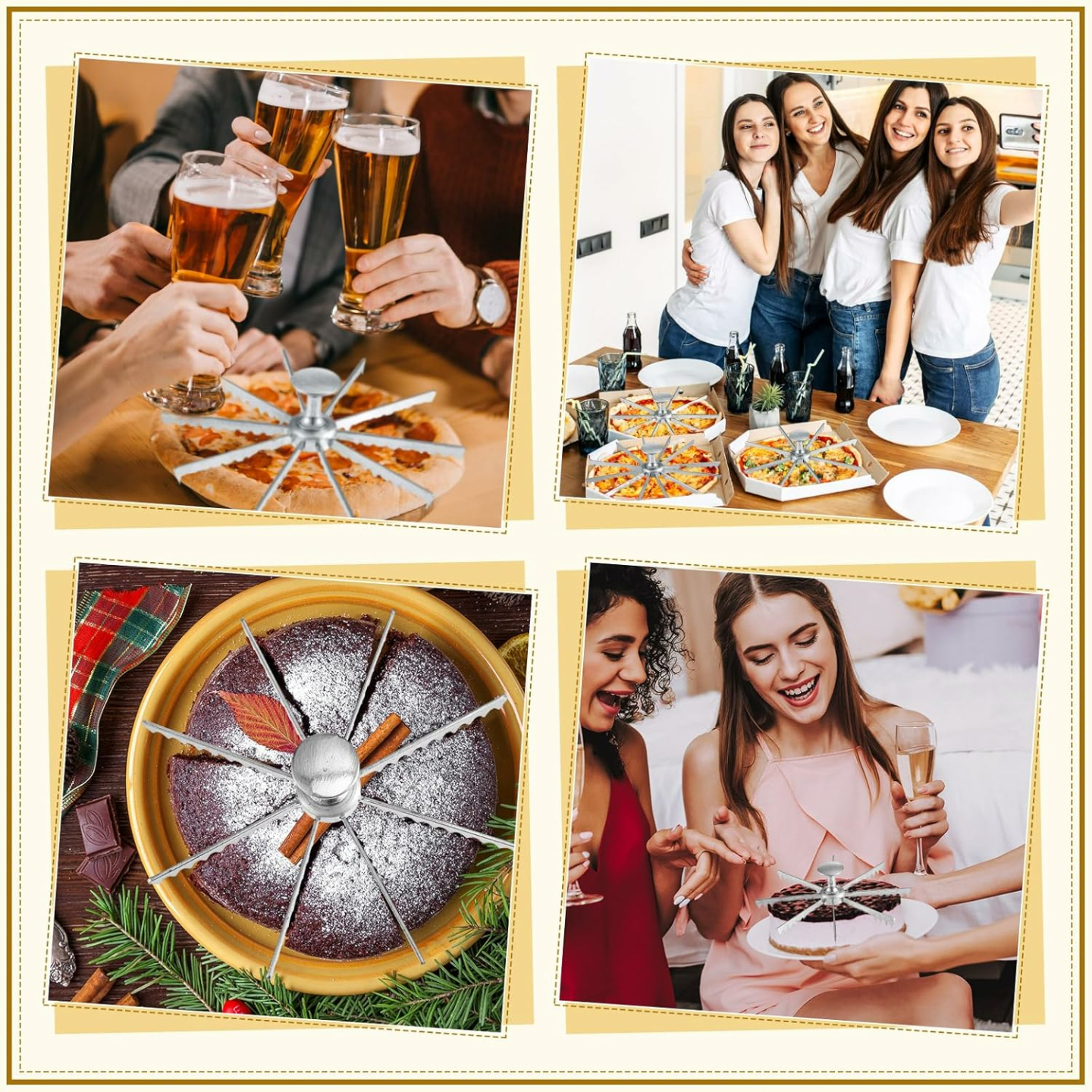 Hushee Cake Marker & Portion Divider 3 Pcs Set