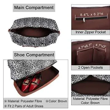 Weekender Bag with Shoe Compartment, Large Sports Gym Tote Bags, Duffle/Duffel Overnight Bags for Women/Men Travel, Canvas (Cowmooflage)