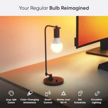 Nanoleaf Essentials Smart LED Color-Changing Wi-Fi A19 Bulbs - 4PK for All Smart Homes