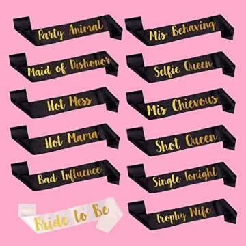 GEMICH Bride Sash Set - Perfect for Bridal Parties