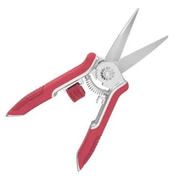 FLORA GUARD 6.5 Inch Micro-Tip Pruning snip Gardening Hand Pruning Shears Trimming Scissors with Stainless Steel(Red)