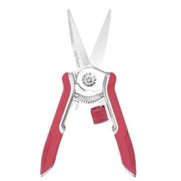 FLORA GUARD 6.5 Inch Micro-Tip Pruning snip Gardening Hand Pruning Shears Trimming Scissors with Stainless Steel(Red)