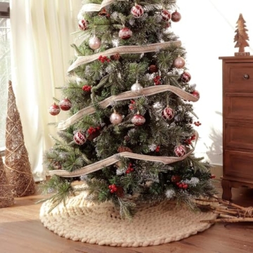 LimBridge Chunky Knit Christmas Tree Skirt 36 Inches
