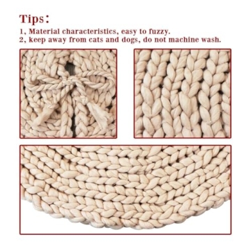 LimBridge Chunky Knit Christmas Tree Skirt 36 Inches