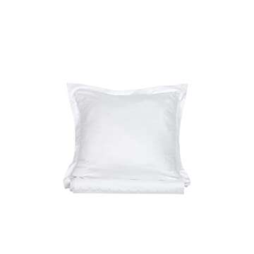 Mélange Home 600 Thread Count Sateen Cotton Scallop Embroidered Duvet Cover Set White King (244072)