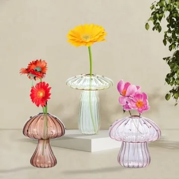 Charming BlogBlog Mini Mushroom Glass Vase - Unique Decor
