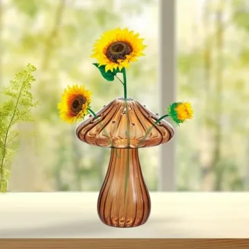 Charming BlogBlog Mini Mushroom Glass Vase - Unique Decor
