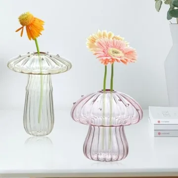 Charming BlogBlog Mini Mushroom Glass Vase - Unique Decor
