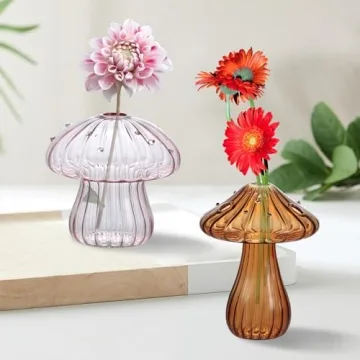 Charming BlogBlog Mini Mushroom Glass Vase - Unique Decor