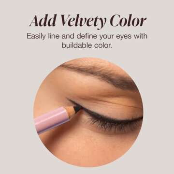 Mineral Fusion Eye Pencil, Light Brown Eyeliner with Soothing Chamomile, Meadowfoam & Vitamin E, Velvety Smooth, Hypoallergenic Eye Makeup, Line & Define, Long-Lasting Eyeliner Pencil, Rough, 0.04 Oz