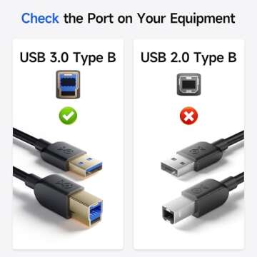 Cable Matters Long USB 3.0 Cable - 15ft, USB 3 Cable, USB 3.0 A to B Cable, Black