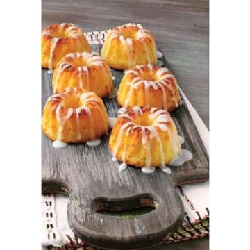 Mrs. Anderson's Baking Mini Fluted Cake Pan, European-grade Silicone, 6-Cup