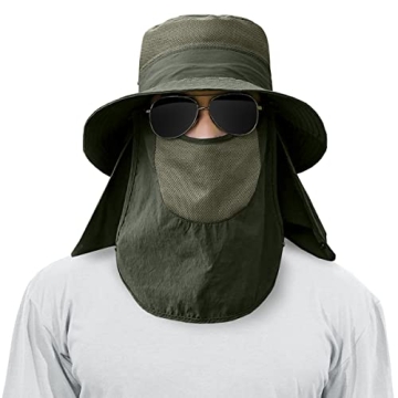 3 Pack Outdoor Sun Hats with Neck Flap, UPF 50+ Protection