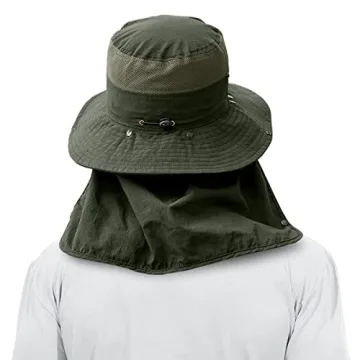 3 Pack Outdoor Sun Hats with Neck Flap, UPF 50+ Protection