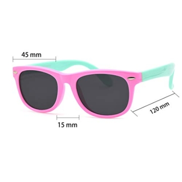 JUSLINK Polarized Flexible Toddler Sunglasses for Boys and Girls