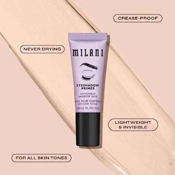 Milani Eyeshadow Primer - Long-Lasting Vegan Makeup Base