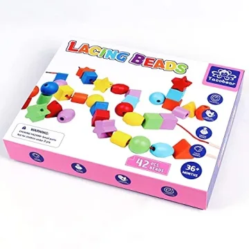 Atoylink 42PCS Lacing Beads Montessori Toys for Toddlers