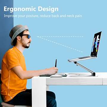 ROTTAY Adjustable Laptop Stand - Ergonomic and Versatile