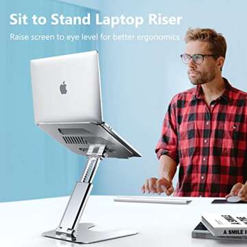 ROTTAY Adjustable Laptop Stand - Ergonomic and Versatile