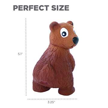 Outward Hound Tootiez Bear Grunting Latex Rubber Dog Toy, Small