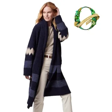 Kashwére Aztec Shawl Collar Coat for Stylish Comfort