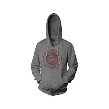 Ripple Junction Saved By The Bell Adult Unisex Bayside Tigers Logo Pull Over Fleece Hoodie MD Heathe...