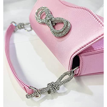 Double Bow Rhinestone Clutch for Elegant Evenings