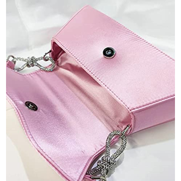 Double Bow Rhinestone Clutch for Elegant Evenings