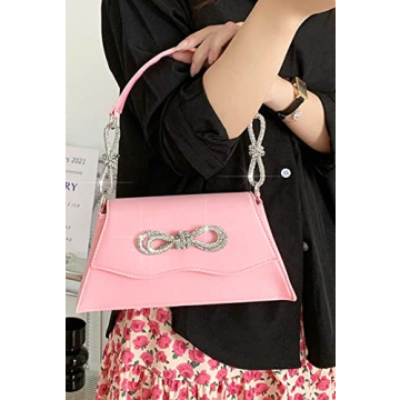 Double Bow Rhinestone Clutch for Elegant Evenings