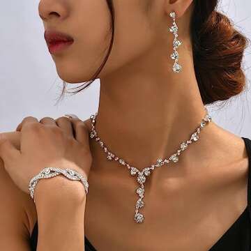 Elegant Sixexey Rhinestone Jewelry Set for Women