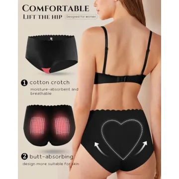 Oegho Women's High Waisted Seamless Briefs 6 Pack