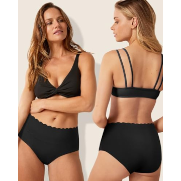 Oegho Women's High Waisted Seamless Briefs 6 Pack