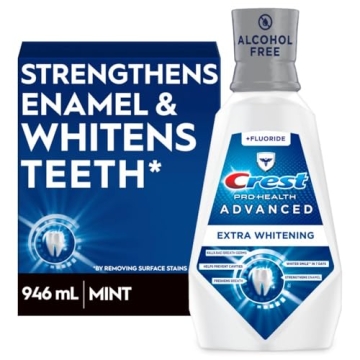 Crest Pro-Health Advanced Mouthwash, Alcohol Free, Extra Whitening, Mint Flavor, 946 mL (32 fl oz)