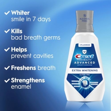 Crest Pro-Health Advanced Mouthwash for Bright Teeth