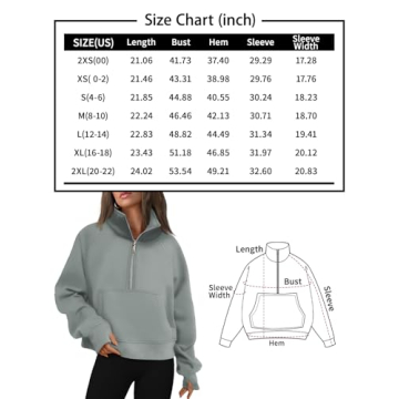 AUTOMET Half Zip Cropped Fleece Sweatshirt 2024