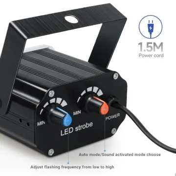 LED Strobe Lights - Luditek 2-Pack for Parties