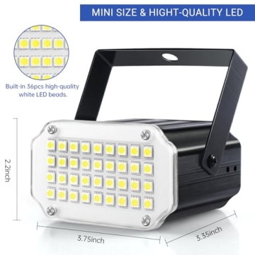 LED Strobe Lights - Luditek 2-Pack for Parties