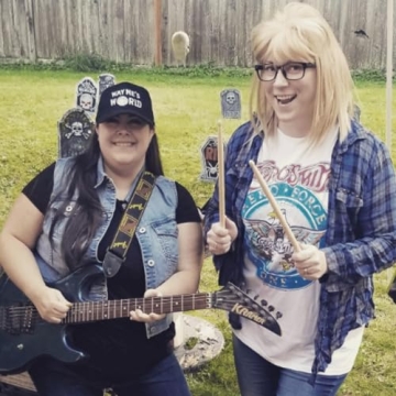 ALLAURA Garth 90s Rocker Wig with Mullet and Glasses