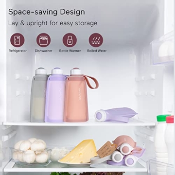 No Leak Momcozy Silicone Breastmilk Bags - 5pcs