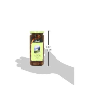 Krinos Kalamata Olives in Vinegar Brine, 16.0 Ounce (Pack of 6)