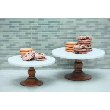 Deco 79 Mango Wood Cake Stand for Elegant Displays