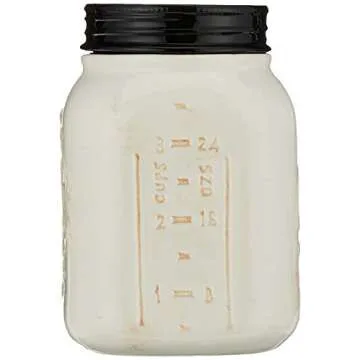 Young's Inc. Ceramic Cookie Jar - Cute Kitchen Counter Storage Canister with Lid - Perfect for Cookies, Coffee, Tea, Candy, Dog Treats, and More - Cookies Finest - Black, White