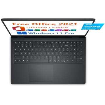 Dell Inspiron 15 Laptop, Free Office 2021 - Business Ready
