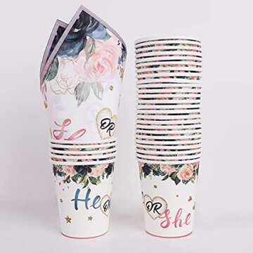 Gender Reveal Party Supplies Tableware Set for 30 Guests
