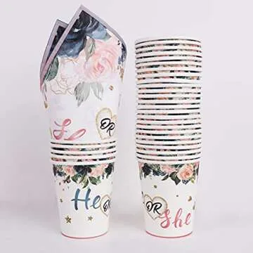 Gender Reveal Party Supplies Tableware Set for 30 Guests