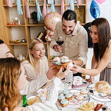 Gender Reveal Party Supplies Tableware Set for 30 Guests