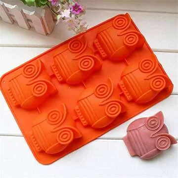 2 Pack Nonstick Owl Silicone Molds for Baking and Crafts