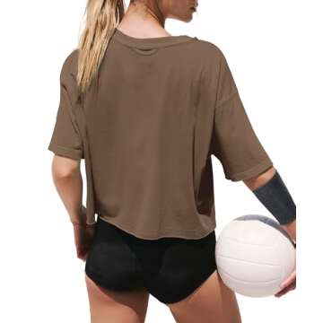 Stylish Oversized Crop Top for Women - XIEERDUO Boxy Tee