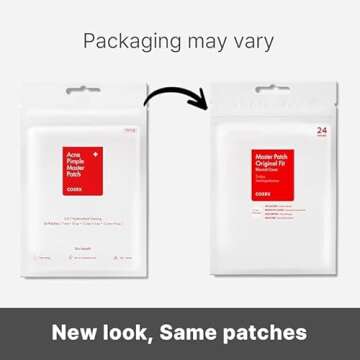 COSRX Acne Pimple Patch Absorbing Hydrocolloid Original 3 Size Patches for Blemishes and Zits Cover,...